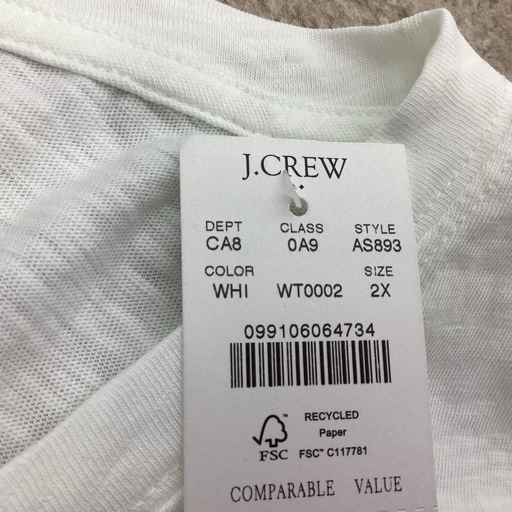 J. Crew Crewneck Girlfriend Tee Size 2X NWT - Picture 6 of 7